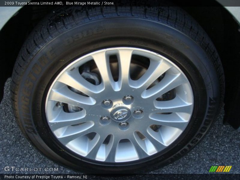 Blue Mirage Metallic / Stone 2009 Toyota Sienna Limited AWD