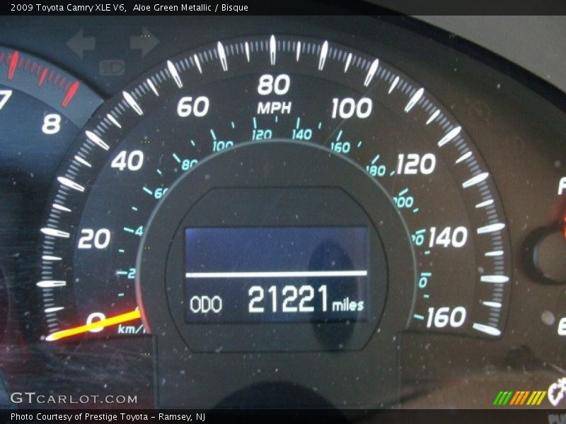 Aloe Green Metallic / Bisque 2009 Toyota Camry XLE V6