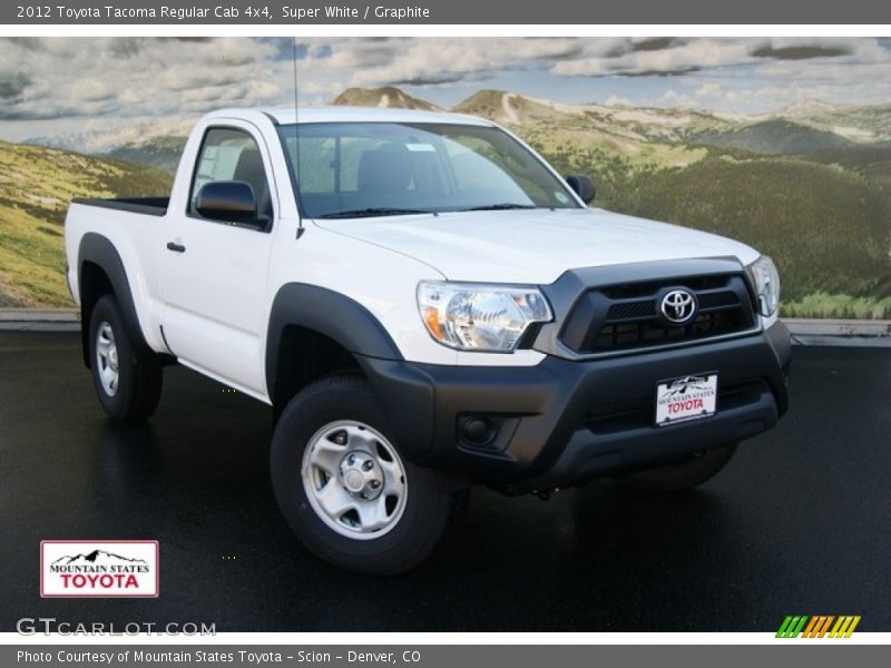 Super White / Graphite 2012 Toyota Tacoma Regular Cab 4x4