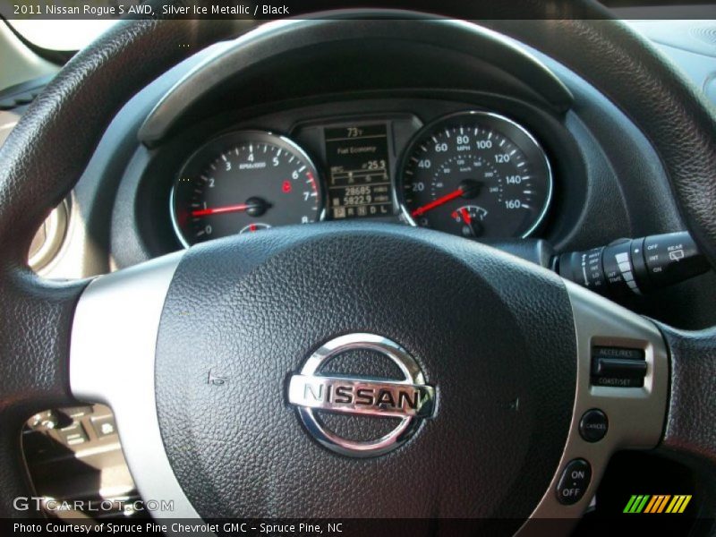 Silver Ice Metallic / Black 2011 Nissan Rogue S AWD