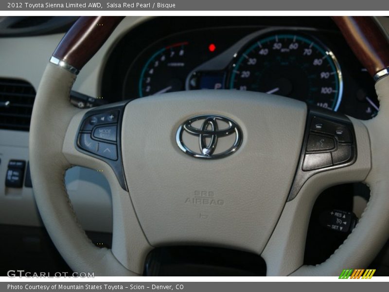Salsa Red Pearl / Bisque 2012 Toyota Sienna Limited AWD