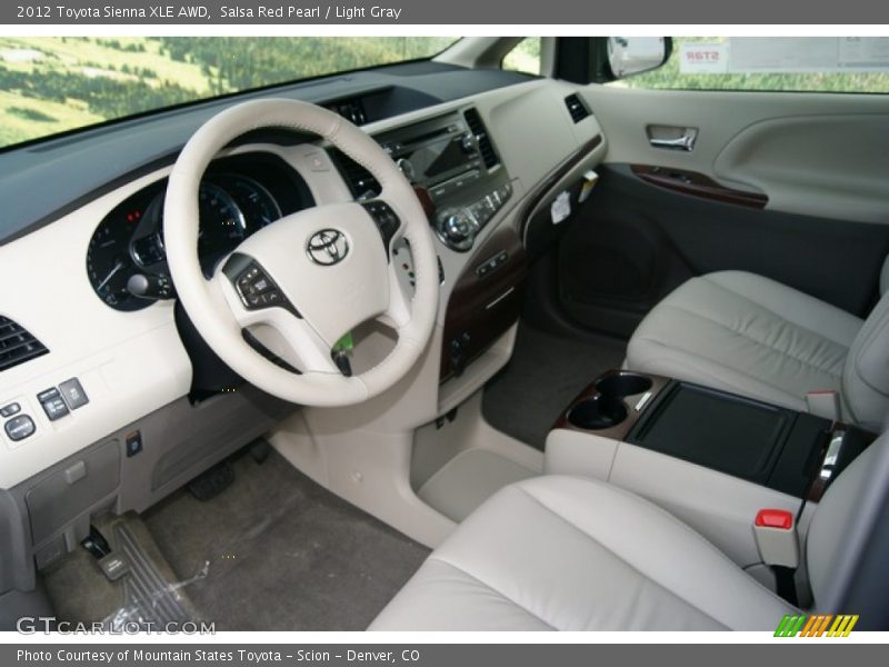  2012 Sienna XLE AWD Light Gray Interior