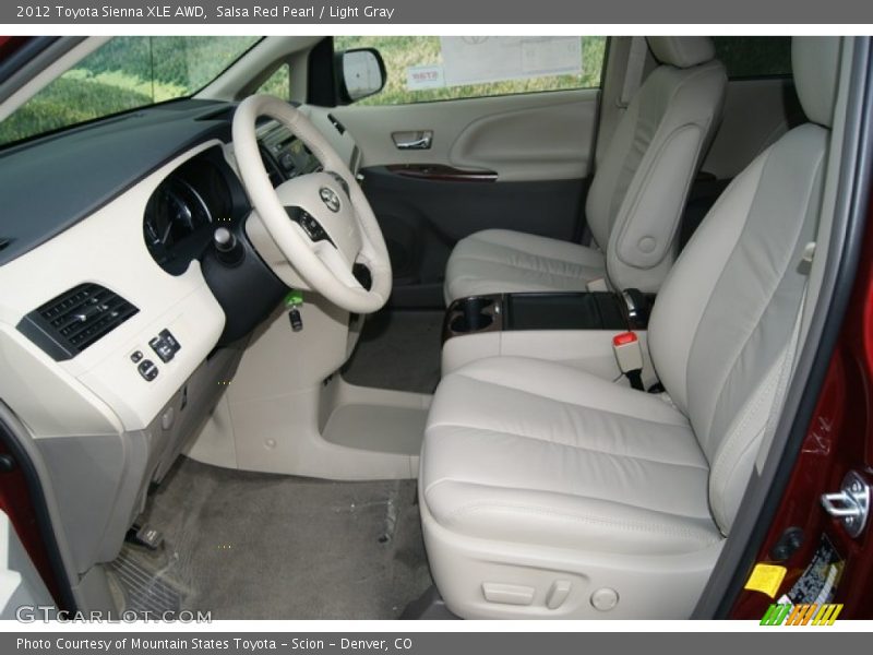  2012 Sienna XLE AWD Light Gray Interior