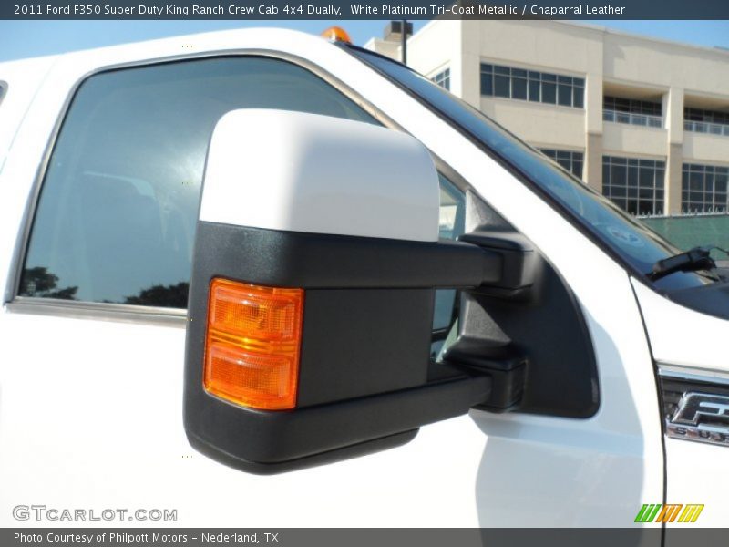 White Platinum Tri-Coat Metallic / Chaparral Leather 2011 Ford F350 Super Duty King Ranch Crew Cab 4x4 Dually