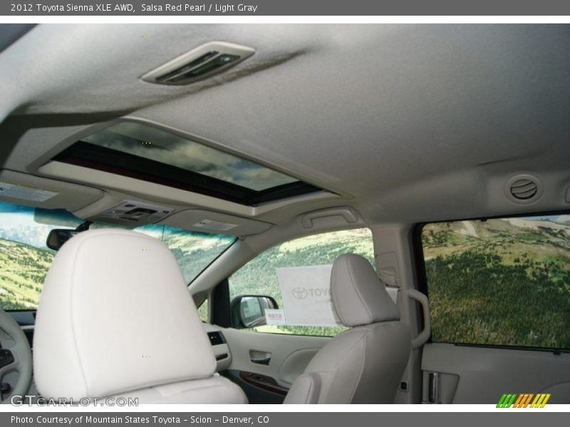 Salsa Red Pearl / Light Gray 2012 Toyota Sienna XLE AWD