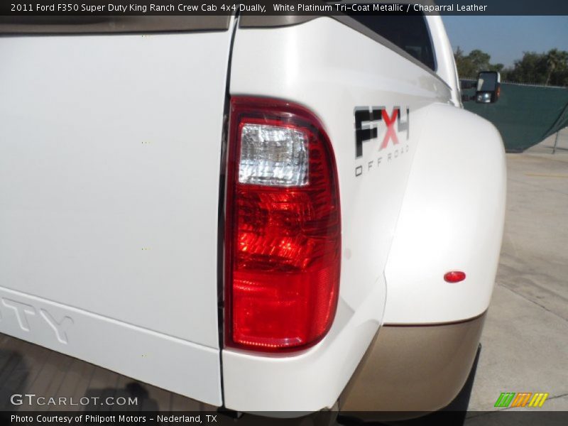 White Platinum Tri-Coat Metallic / Chaparral Leather 2011 Ford F350 Super Duty King Ranch Crew Cab 4x4 Dually