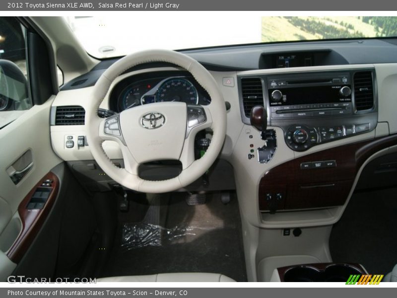 Salsa Red Pearl / Light Gray 2012 Toyota Sienna XLE AWD