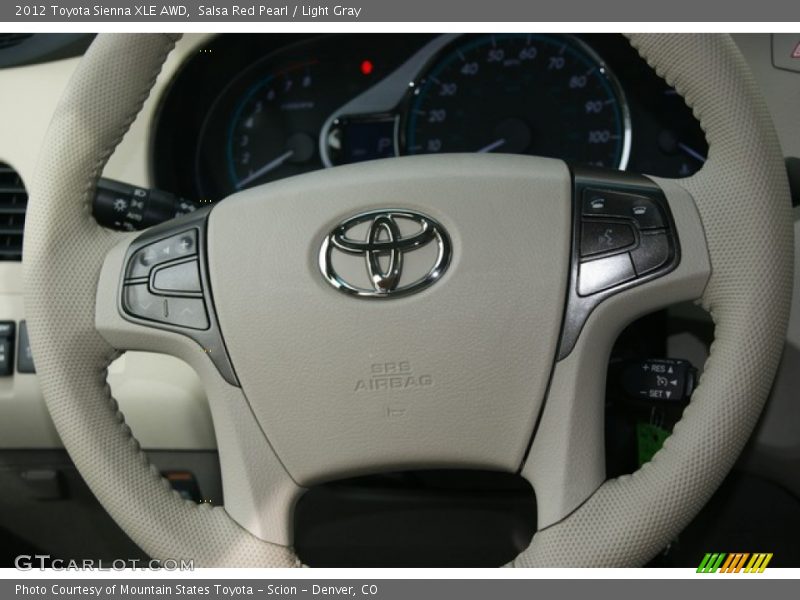 Salsa Red Pearl / Light Gray 2012 Toyota Sienna XLE AWD