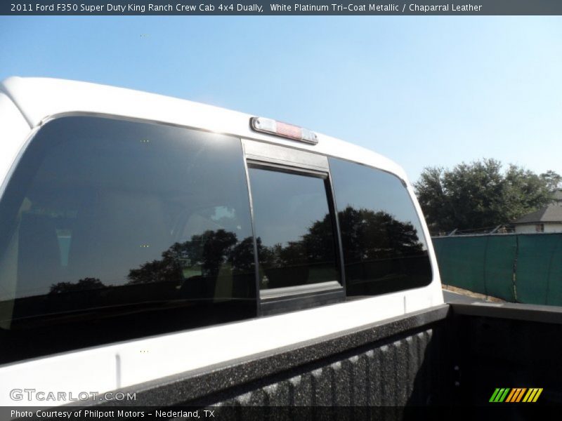 White Platinum Tri-Coat Metallic / Chaparral Leather 2011 Ford F350 Super Duty King Ranch Crew Cab 4x4 Dually