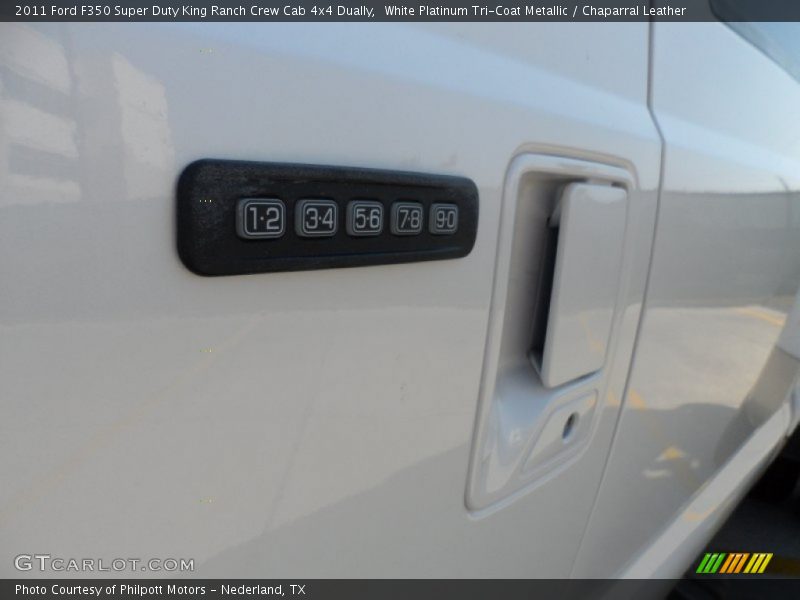 White Platinum Tri-Coat Metallic / Chaparral Leather 2011 Ford F350 Super Duty King Ranch Crew Cab 4x4 Dually