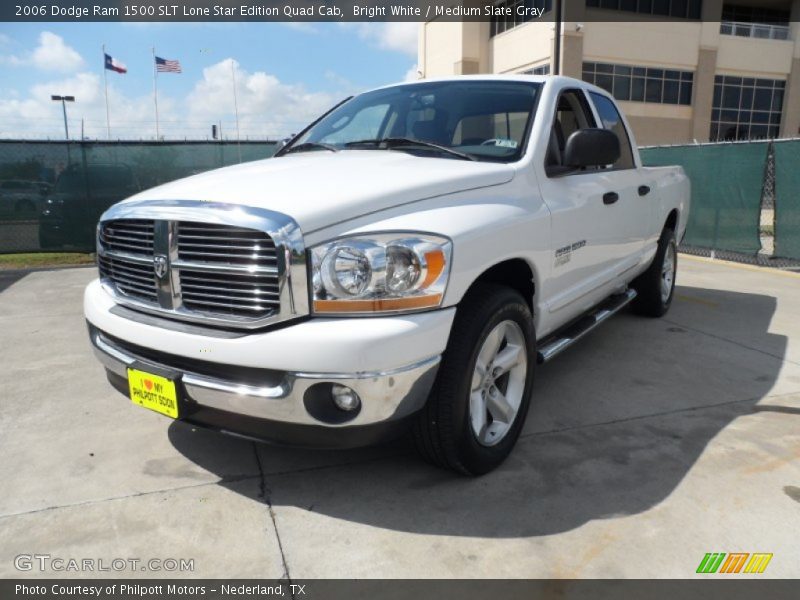 Bright White / Medium Slate Gray 2006 Dodge Ram 1500 SLT Lone Star Edition Quad Cab