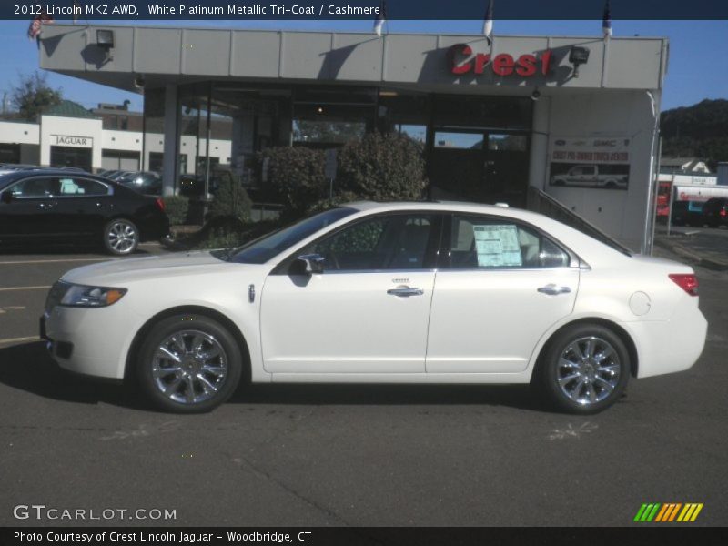 White Platinum Metallic Tri-Coat / Cashmere 2012 Lincoln MKZ AWD