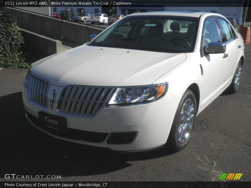 White Platinum Metallic Tri-Coat / Cashmere 2012 Lincoln MKZ AWD