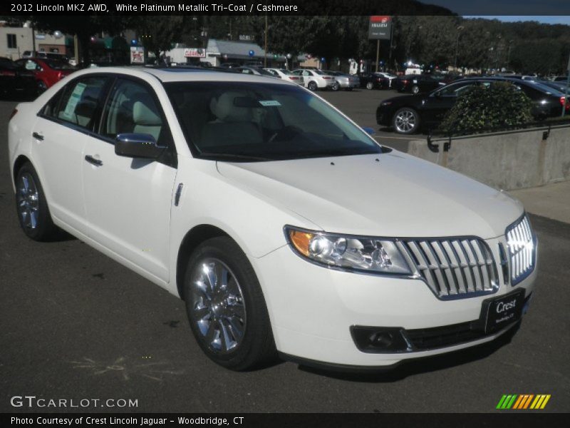 White Platinum Metallic Tri-Coat / Cashmere 2012 Lincoln MKZ AWD