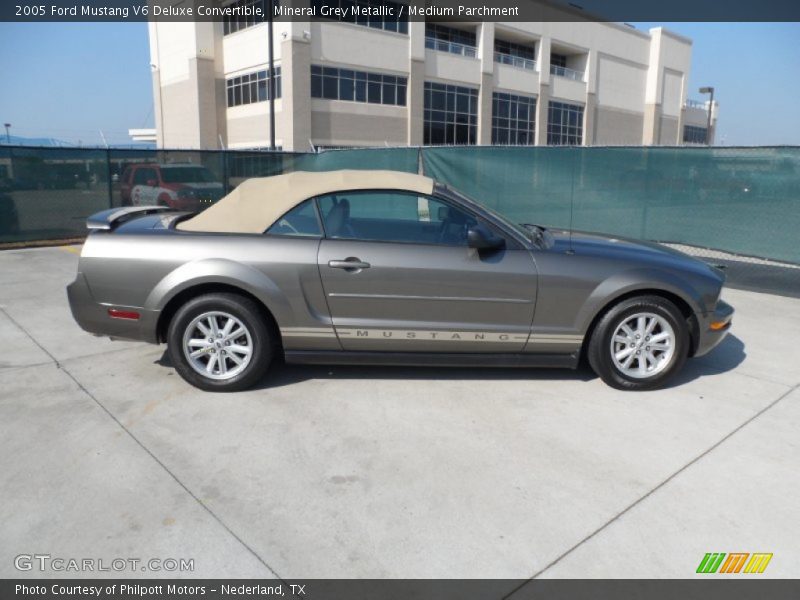 Mineral Grey Metallic / Medium Parchment 2005 Ford Mustang V6 Deluxe Convertible
