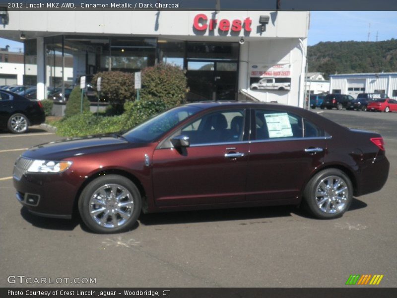 Cinnamon Metallic / Dark Charcoal 2012 Lincoln MKZ AWD