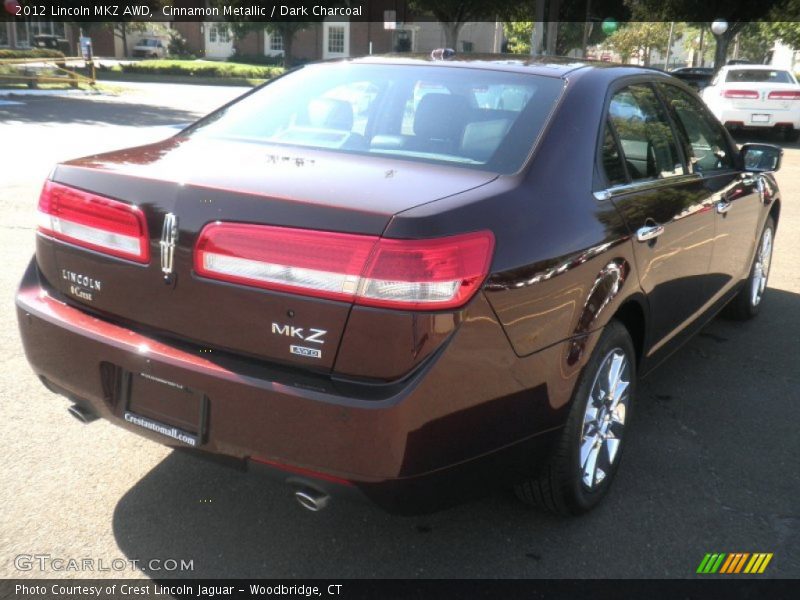 Cinnamon Metallic / Dark Charcoal 2012 Lincoln MKZ AWD