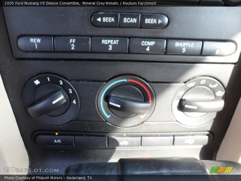 Mineral Grey Metallic / Medium Parchment 2005 Ford Mustang V6 Deluxe Convertible