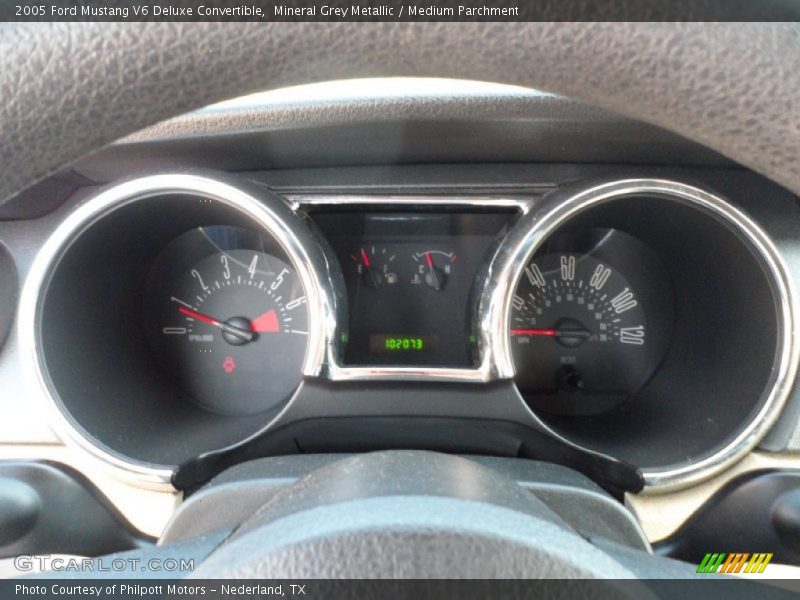 Mineral Grey Metallic / Medium Parchment 2005 Ford Mustang V6 Deluxe Convertible