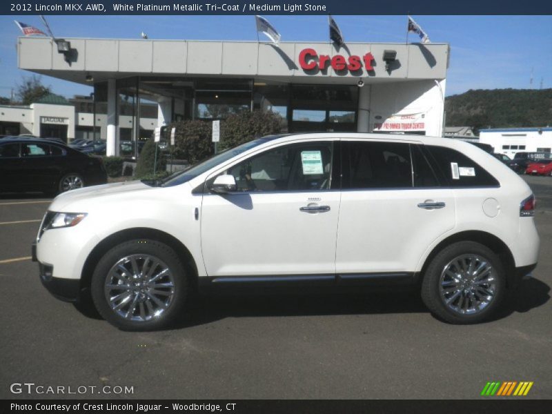 White Platinum Metallic Tri-Coat / Medium Light Stone 2012 Lincoln MKX AWD