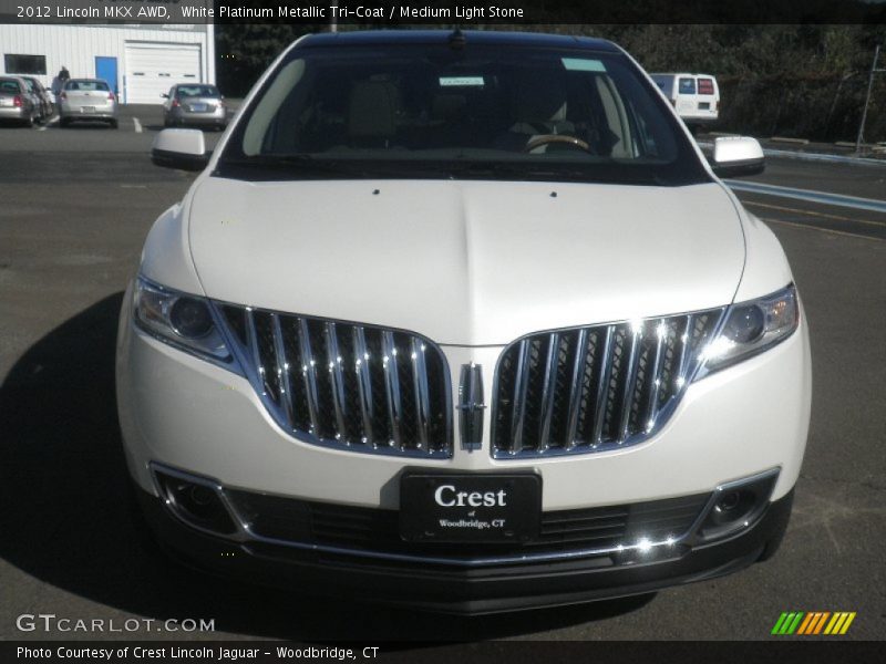 White Platinum Metallic Tri-Coat / Medium Light Stone 2012 Lincoln MKX AWD