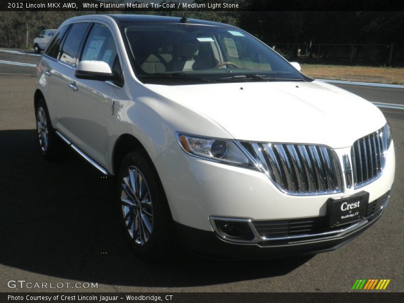 White Platinum Metallic Tri-Coat / Medium Light Stone 2012 Lincoln MKX AWD