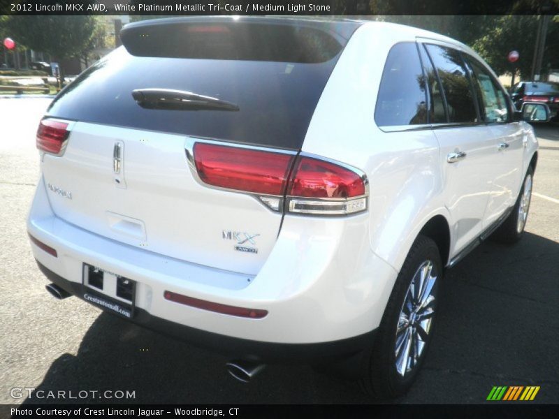 White Platinum Metallic Tri-Coat / Medium Light Stone 2012 Lincoln MKX AWD
