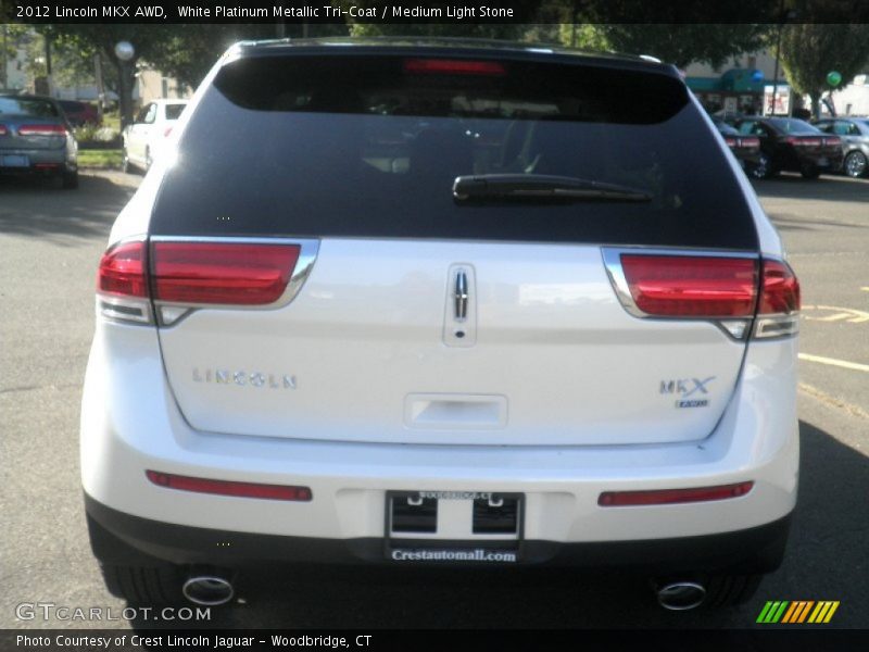 White Platinum Metallic Tri-Coat / Medium Light Stone 2012 Lincoln MKX AWD