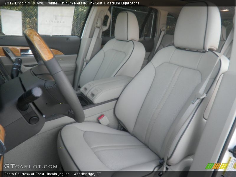 White Platinum Metallic Tri-Coat / Medium Light Stone 2012 Lincoln MKX AWD