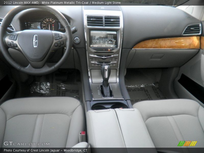 White Platinum Metallic Tri-Coat / Medium Light Stone 2012 Lincoln MKX AWD