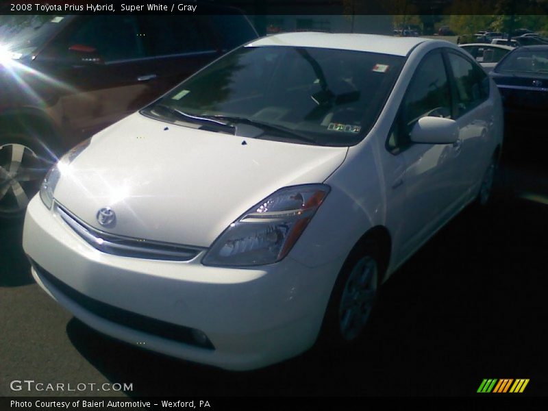 Super White / Gray 2008 Toyota Prius Hybrid