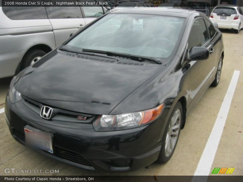 Nighthawk Black Pearl / Black 2008 Honda Civic Si Coupe
