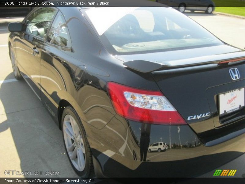Nighthawk Black Pearl / Black 2008 Honda Civic Si Coupe