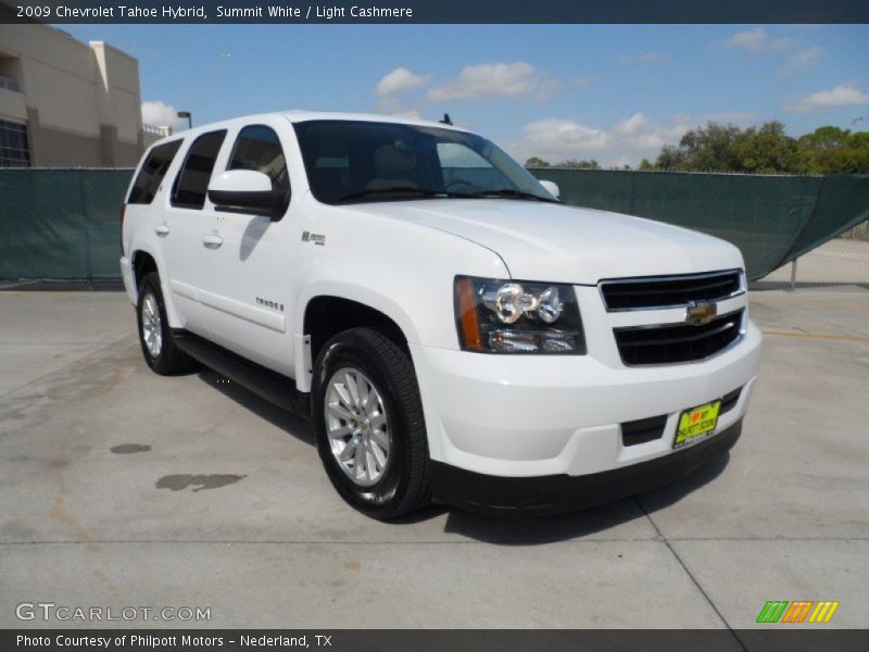 Summit White / Light Cashmere 2009 Chevrolet Tahoe Hybrid
