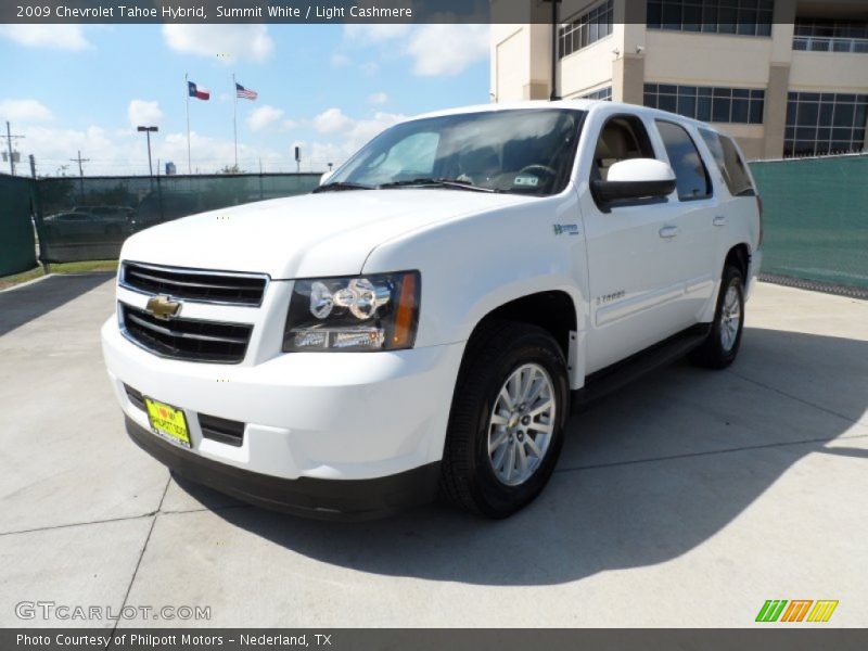 Summit White / Light Cashmere 2009 Chevrolet Tahoe Hybrid