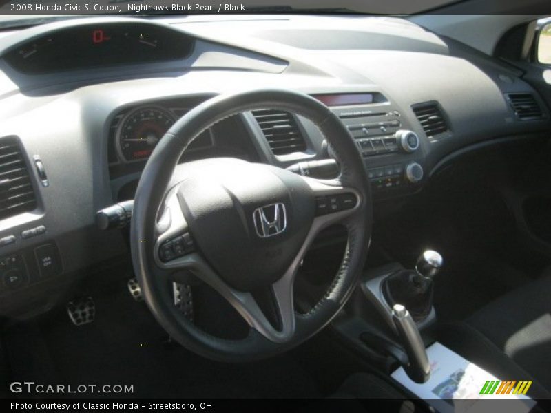 Nighthawk Black Pearl / Black 2008 Honda Civic Si Coupe