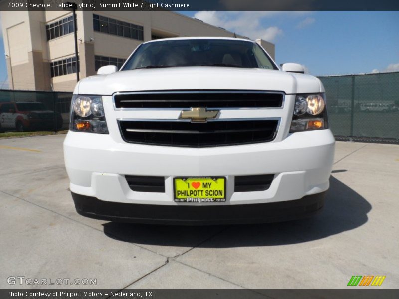 Summit White / Light Cashmere 2009 Chevrolet Tahoe Hybrid