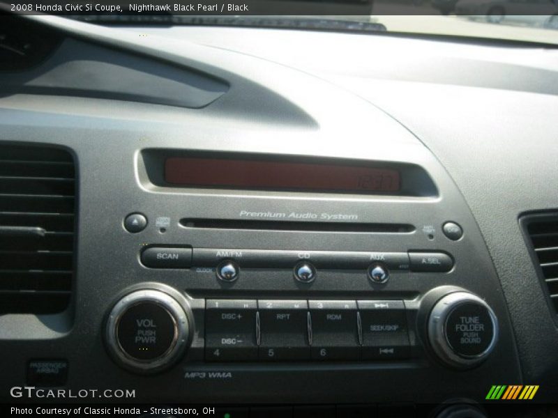 Nighthawk Black Pearl / Black 2008 Honda Civic Si Coupe