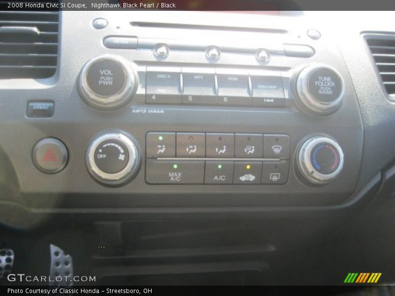 Nighthawk Black Pearl / Black 2008 Honda Civic Si Coupe