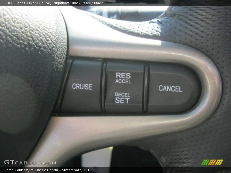 Nighthawk Black Pearl / Black 2008 Honda Civic Si Coupe