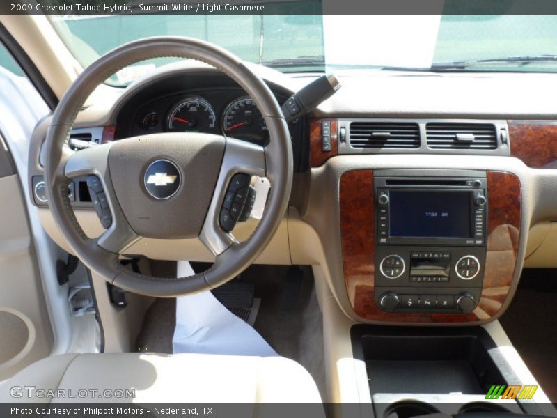 Summit White / Light Cashmere 2009 Chevrolet Tahoe Hybrid
