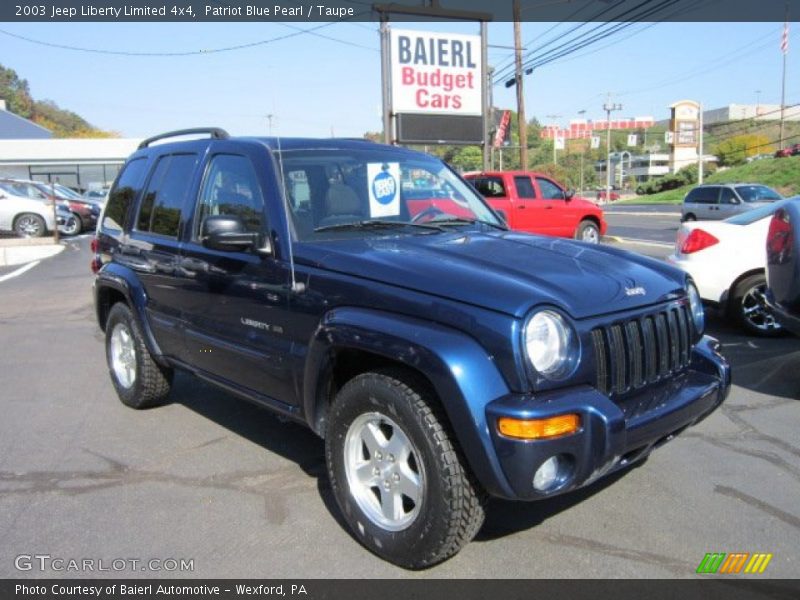 Patriot Blue Pearl / Taupe 2003 Jeep Liberty Limited 4x4
