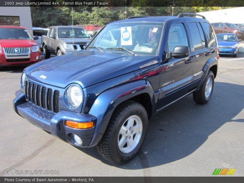 Patriot Blue Pearl / Taupe 2003 Jeep Liberty Limited 4x4