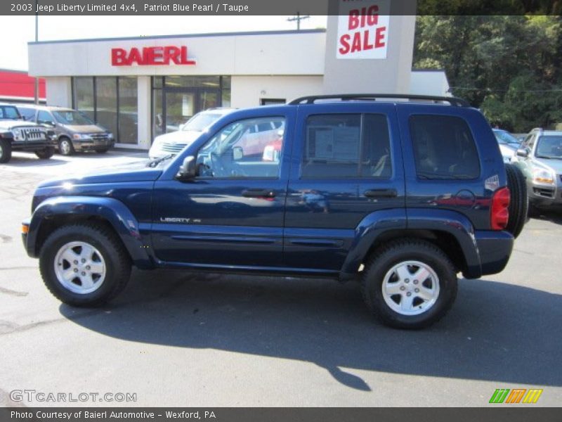 Patriot Blue Pearl / Taupe 2003 Jeep Liberty Limited 4x4