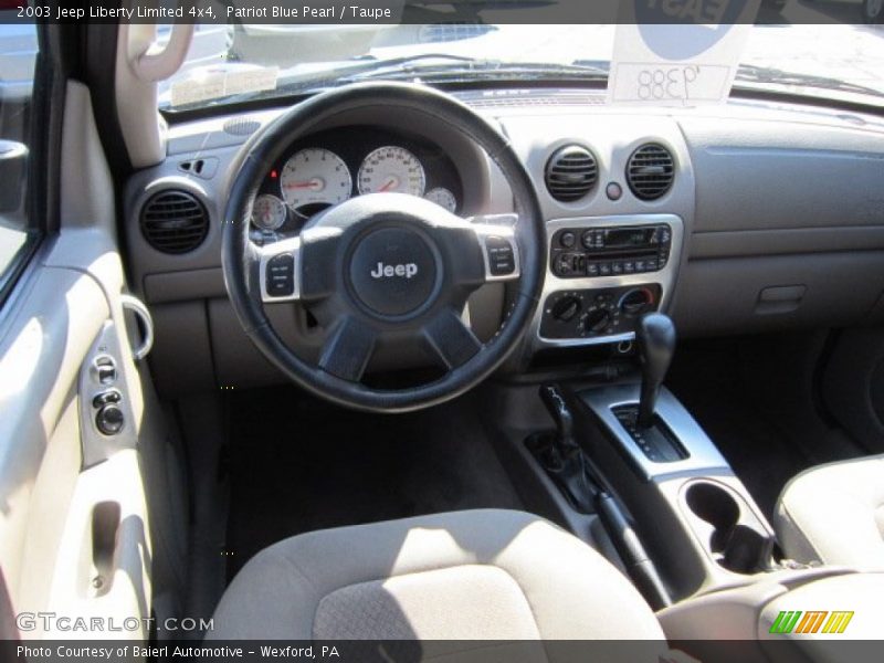 Patriot Blue Pearl / Taupe 2003 Jeep Liberty Limited 4x4