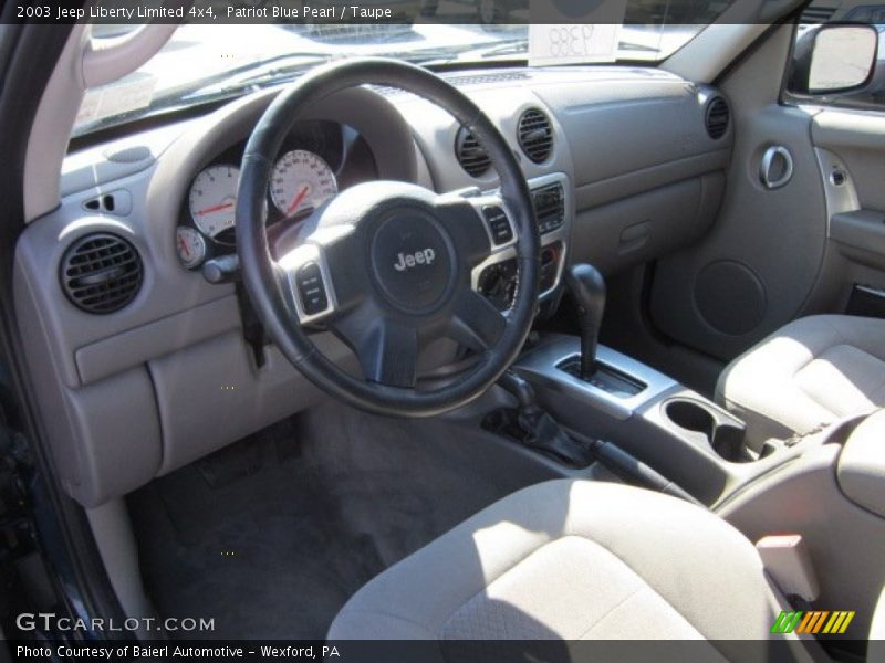 Patriot Blue Pearl / Taupe 2003 Jeep Liberty Limited 4x4