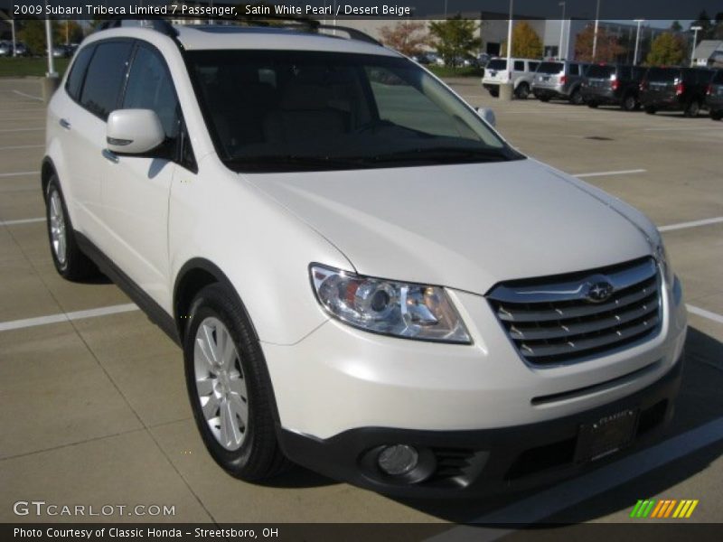 Satin White Pearl / Desert Beige 2009 Subaru Tribeca Limited 7 Passenger