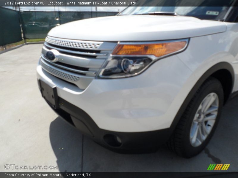 White Platinum Tri-Coat / Charcoal Black 2012 Ford Explorer XLT EcoBoost