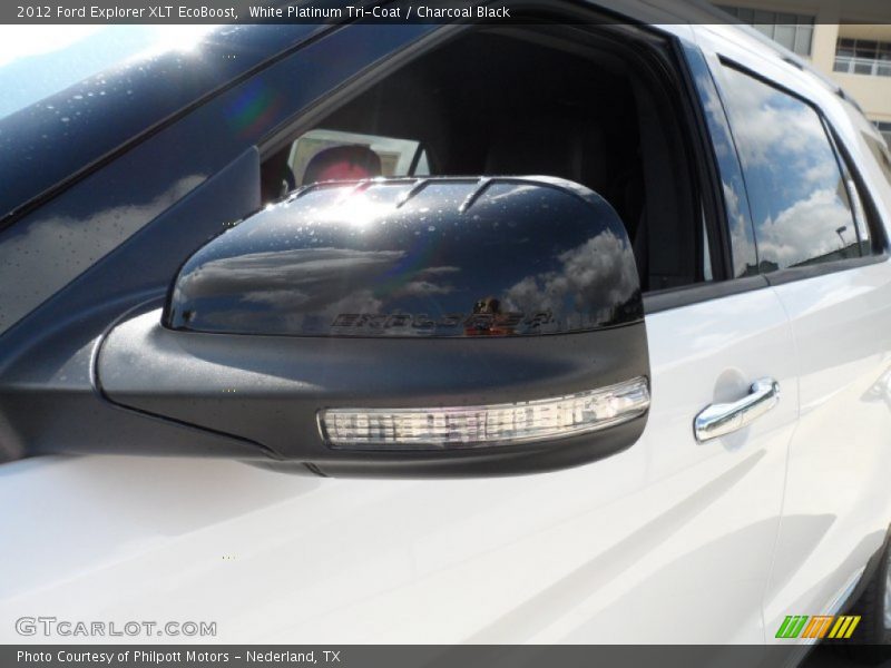 White Platinum Tri-Coat / Charcoal Black 2012 Ford Explorer XLT EcoBoost