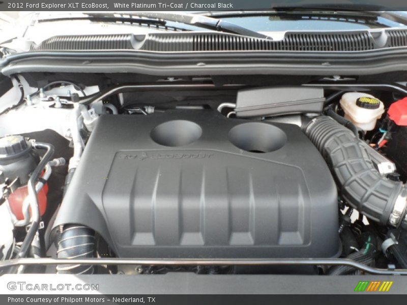 White Platinum Tri-Coat / Charcoal Black 2012 Ford Explorer XLT EcoBoost